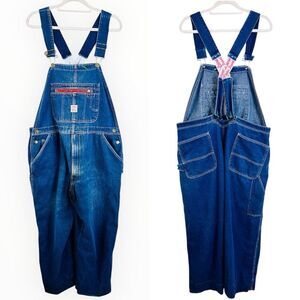 Pointer Brand Overalls Mens 40 Denim Bib USA Made 100% Cotton Farmer Carpenter